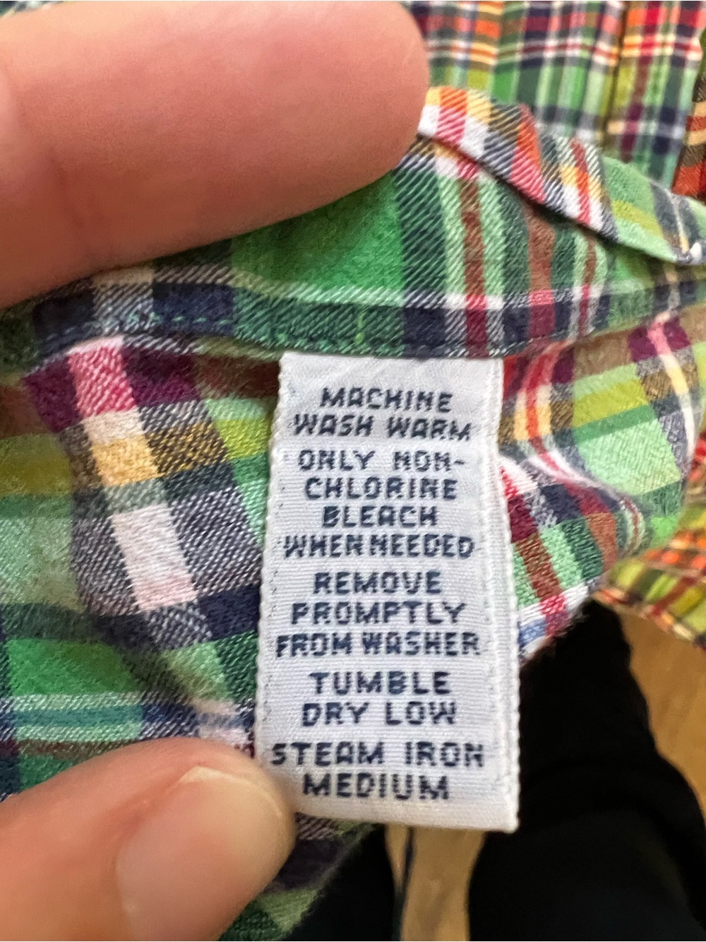 VNTG Ralph Lauren Short Sleeve Blake Button Down Madras Plaid Preppy - Picture 5 of 5